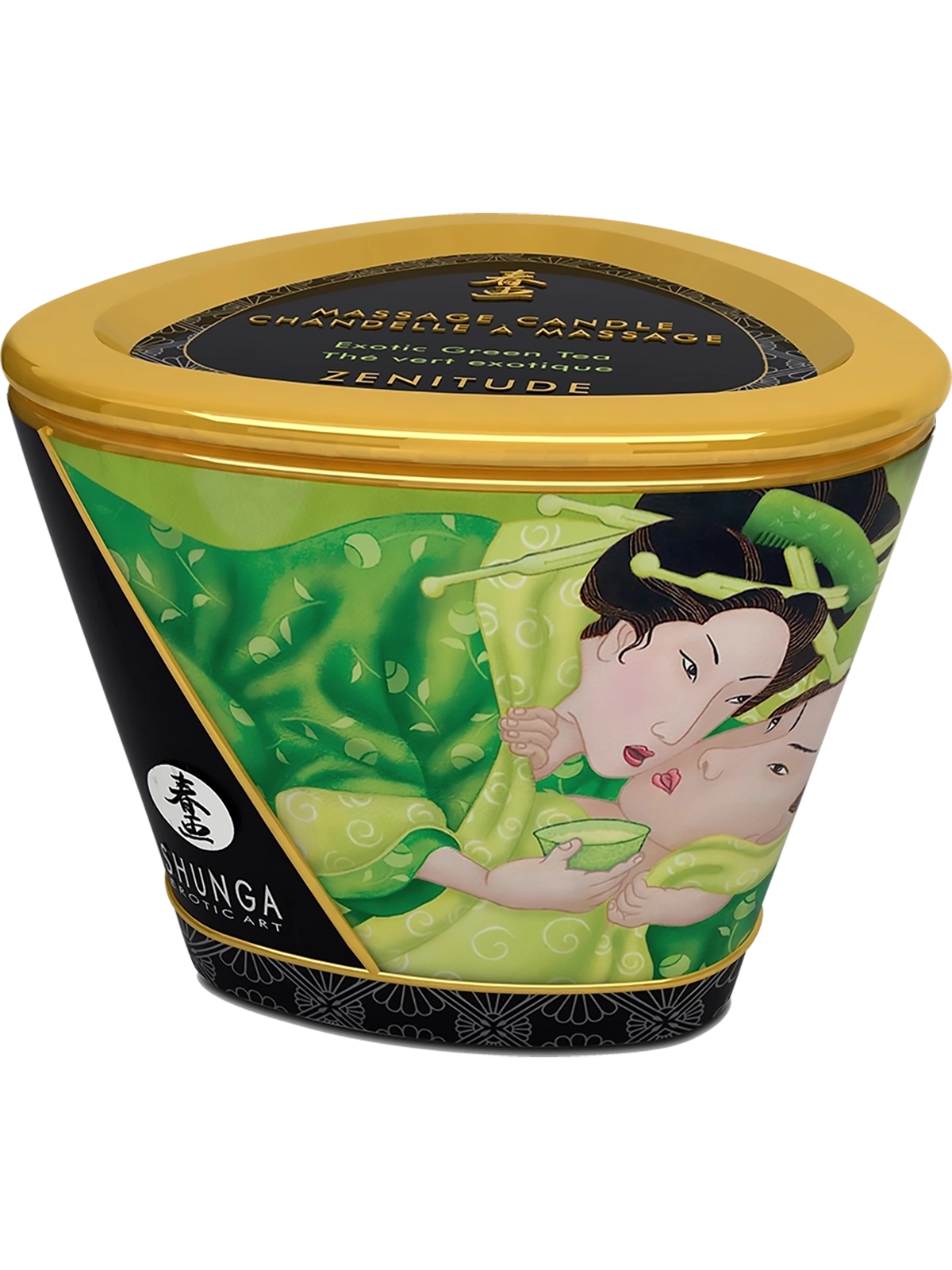 Shunga Massage Candle Exotic Green Tea