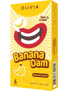 Olivia Banana Scented Dental Dams 6 Pack