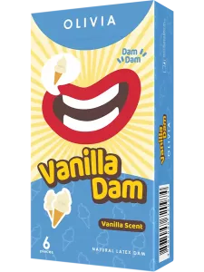Olivia Vanilla Scented Dental Dams 6 Pack