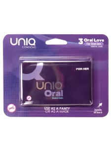 Uniq Oral Love Latex-Free Dental Dams 3 Pack