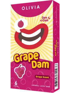 Olivia Grape Scented Dental Dams 6 Pack